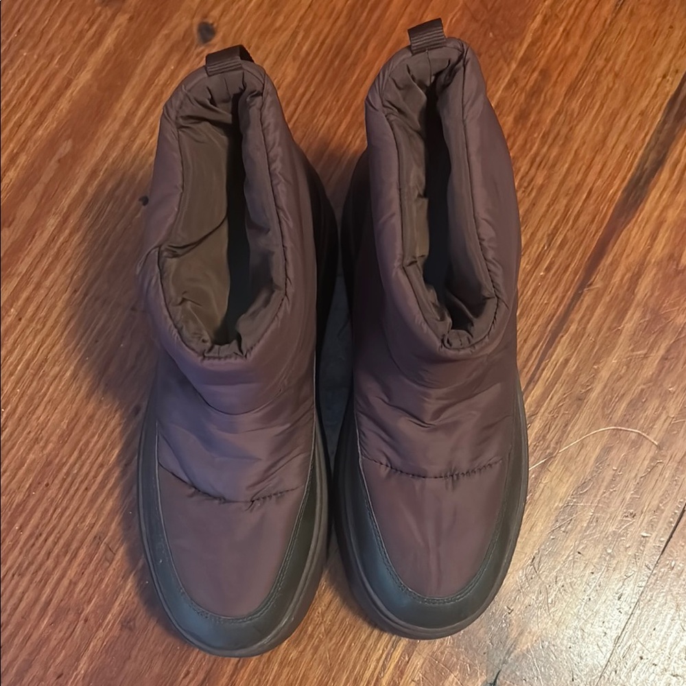 Ash Women's Puffer Ankle Boots in Dark Brown